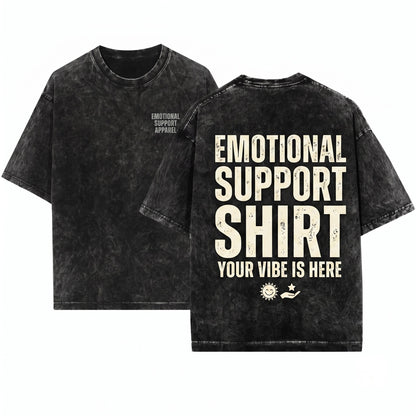 Emotional Support Funny Embroidered Cotton Baseball Cap Adjustable Mental Health Humor Novelty Gift Unisex Wash T-Shirt