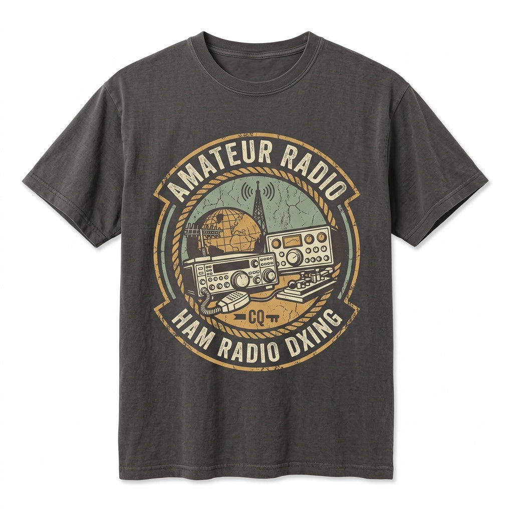 Vintage Amateur Ham Radio Operator Gift DXing Hobbyist Communication Enthusiast Unisex TShirt