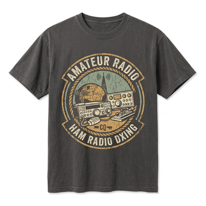 Vintage Amateur Ham Radio Operator Gift DXing Hobbyist Communication Enthusiast Unisex TShirt