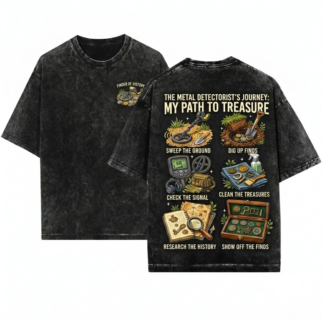 Things I Do In My Spare Time Metal Detecting Hobby Funny Treasure Hunter Coin Collector Gift For Dad Unisex Wash T-Shirt