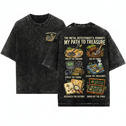 Things I Do In My Spare Time Metal Detecting Hobby Funny Treasure Hunter Coin Collector Gift For Dad Unisex Wash T-Shirt