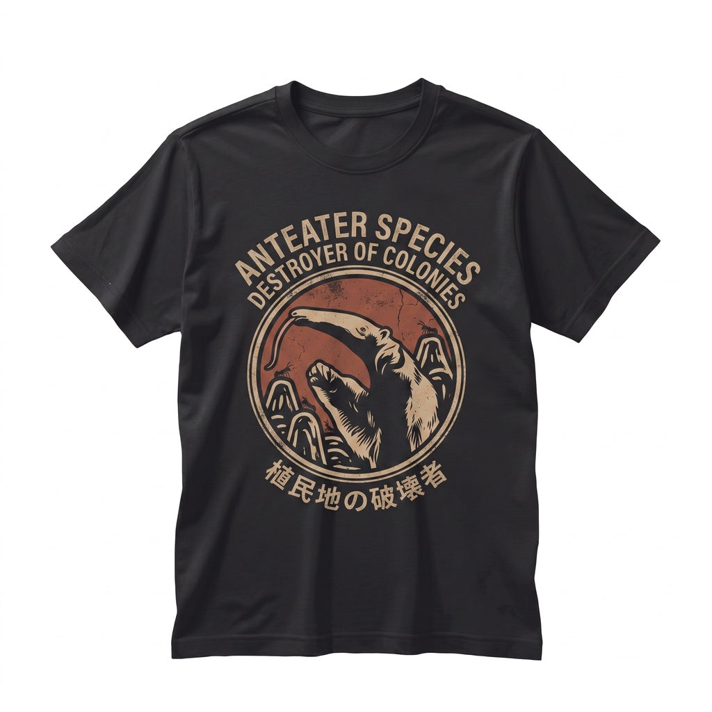 Destroyer of Colonies Anteater Graphic Vintage Funny Wildlife Crewneck Unisex TShirt