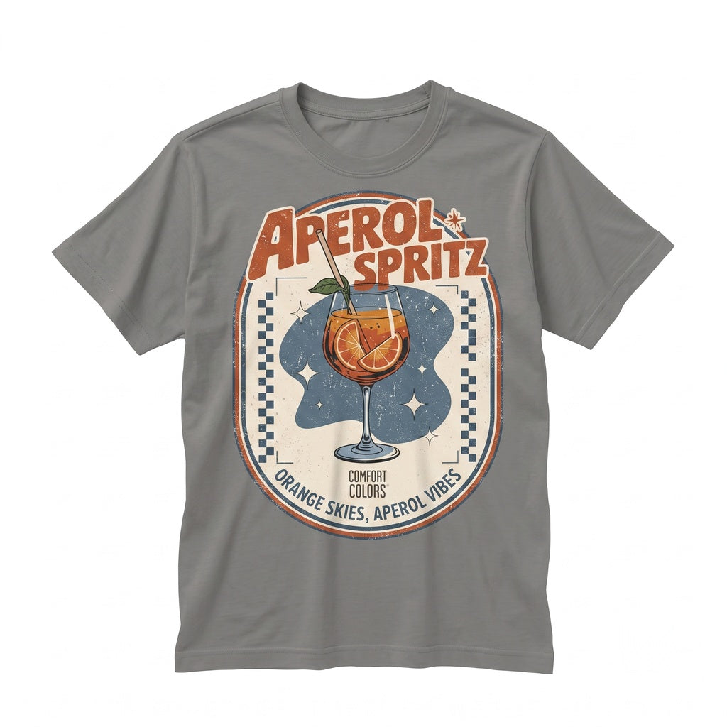 Funny Italian Orange Spritz Cocktail Vibes Summer Aperitivo Graphic Unisex TShirt