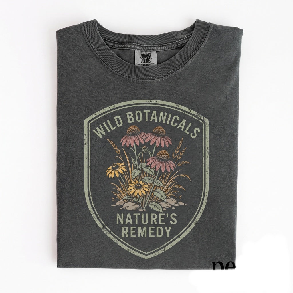 Classic Coneflower Graphic Wildflower Botanical Prairie Garden Vintage Style Nature Gift Apparel Unisex TShirt