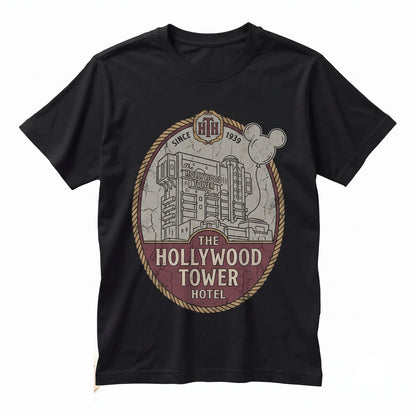 Coquette Vintage Tower Hotel Family Matching Vacation 2026 Unisex TShirt