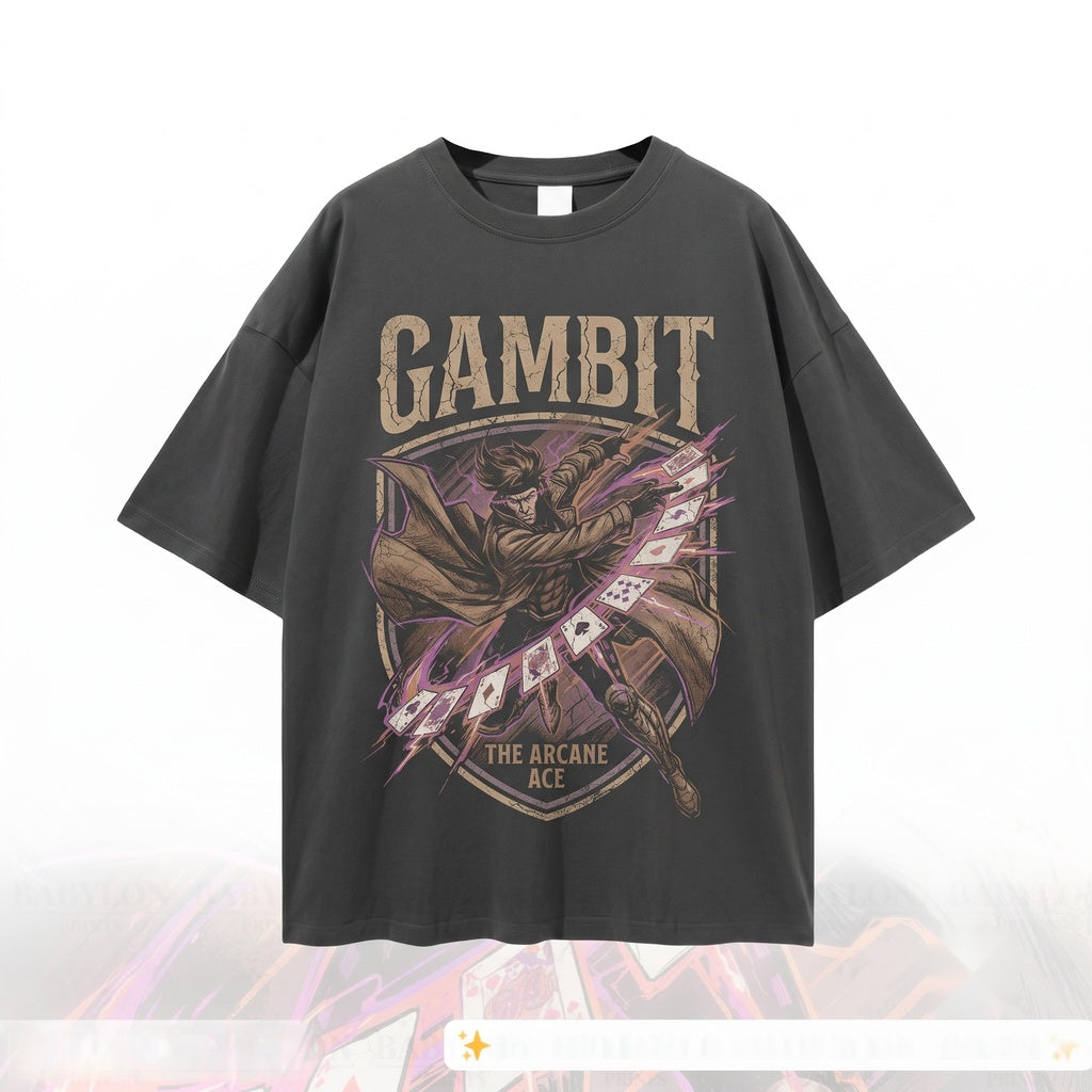 Oversized Remy LeBeau Mutant Playing Cards Graphic Vintage 90s Unisex TShirt