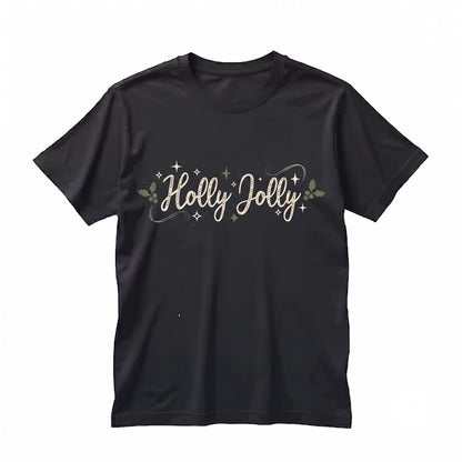Holly Jolly Christmas Retro Vintage Holiday Festive Winter Graphic Apparel Unisex TShirt