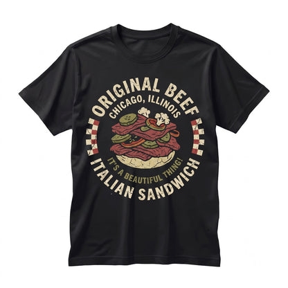 Original Beef Chicago Retro Italian Sandwich Crewneck Graphic Vintage Unisex TShirt