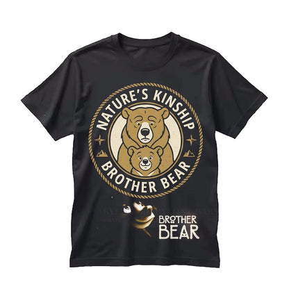 Vintage Kenai Koda Brother Bear Graphic Brotherhood Theme Park Animal Vacation Family Matching Apparel Unisex TShirt