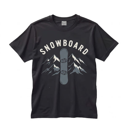 Snowboard Winter Sports Mountain Graphic Casual Top Unisex TShirt