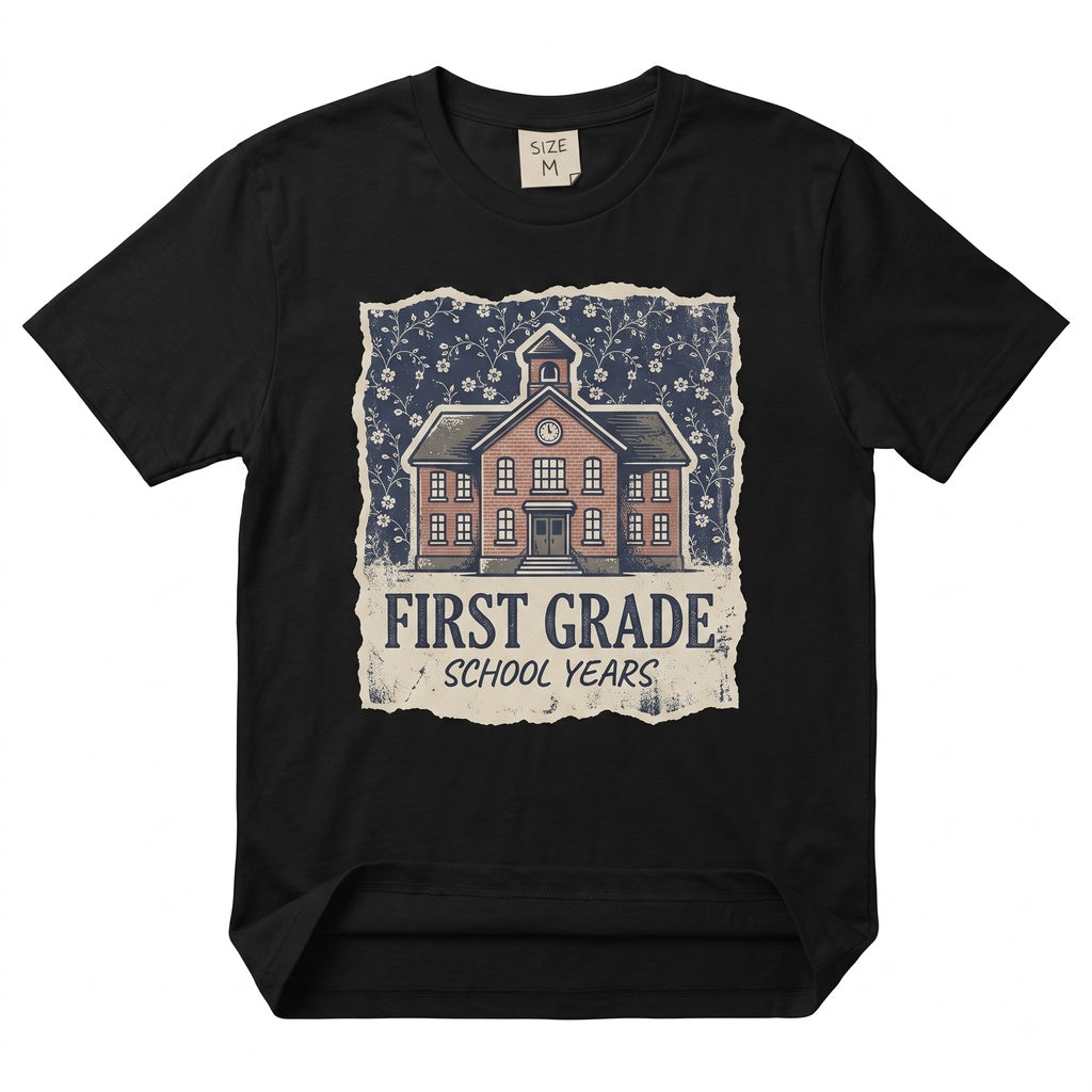 1st Grade Teacher Floral Back To School Christmas Gift Pullover Crewneck Apparel Unisex TShirt