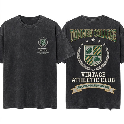 Tommen College Embroidered Irish YA Romance Bookish Merch Gift Unisex Wash T-Shirt