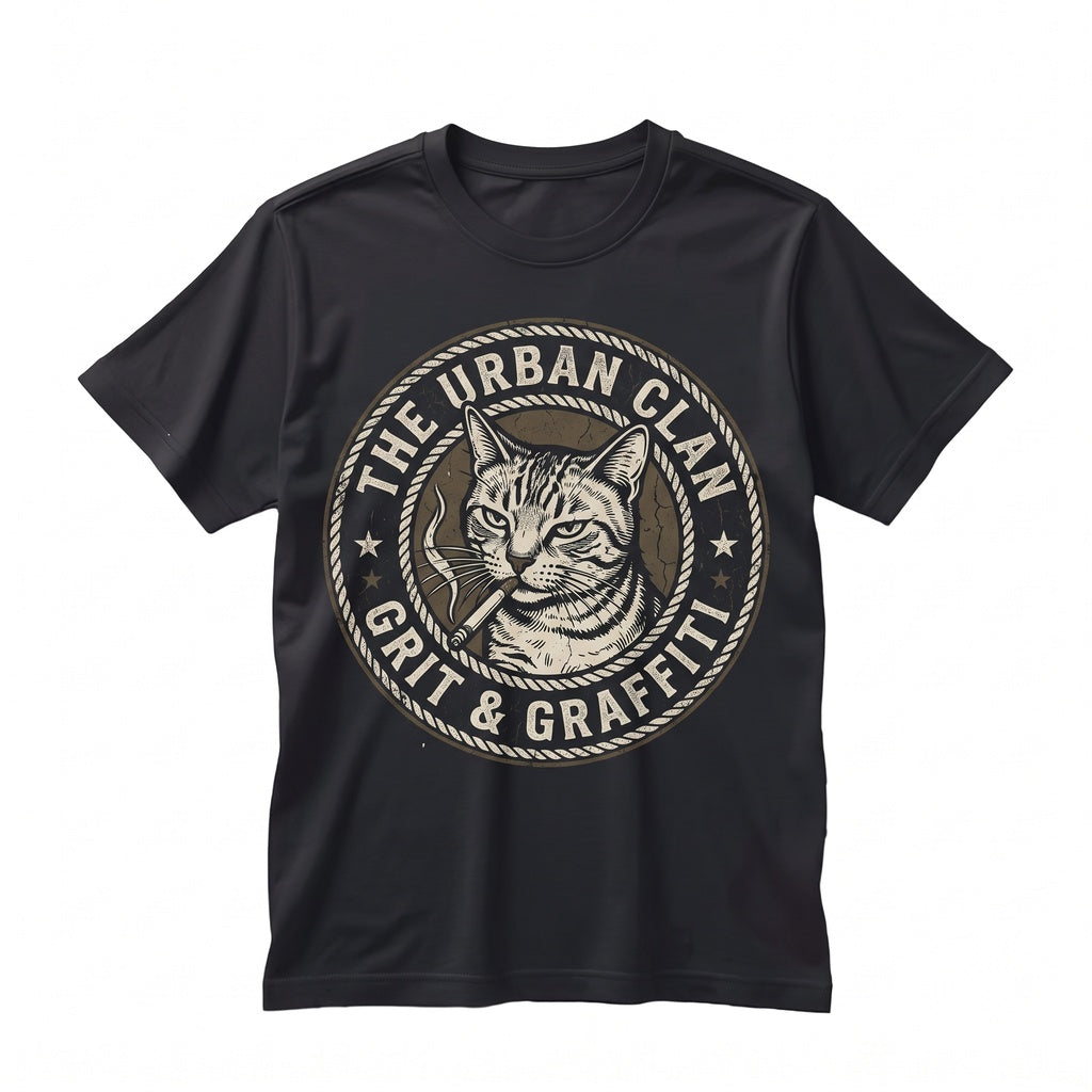 Vaporwave Smoke Cat Graphic Aesthetic Retro Animal Apparel Unisex TShirt