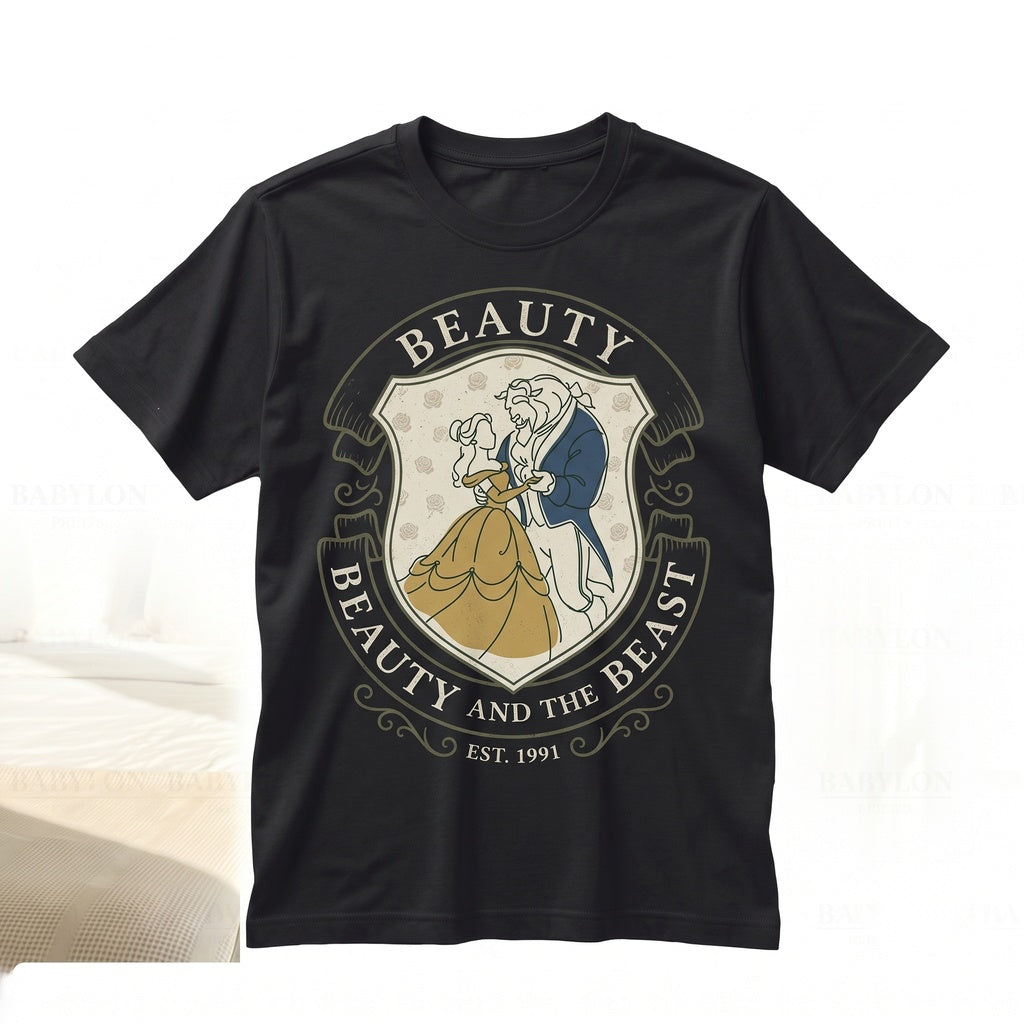 Vintage Beauty And The Beast Princess Belle Tale As Old Time Vacation Theme Park Apparel Unisex TShirt