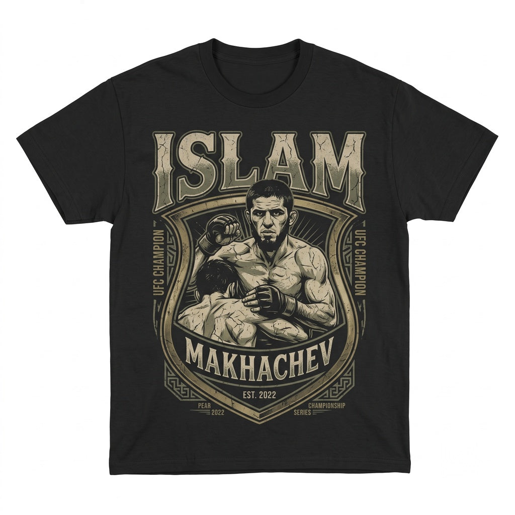 Islam Makhachev Dagestan MMA Fighter Graphic Soft Cotton Crewneck Unisex TShirt