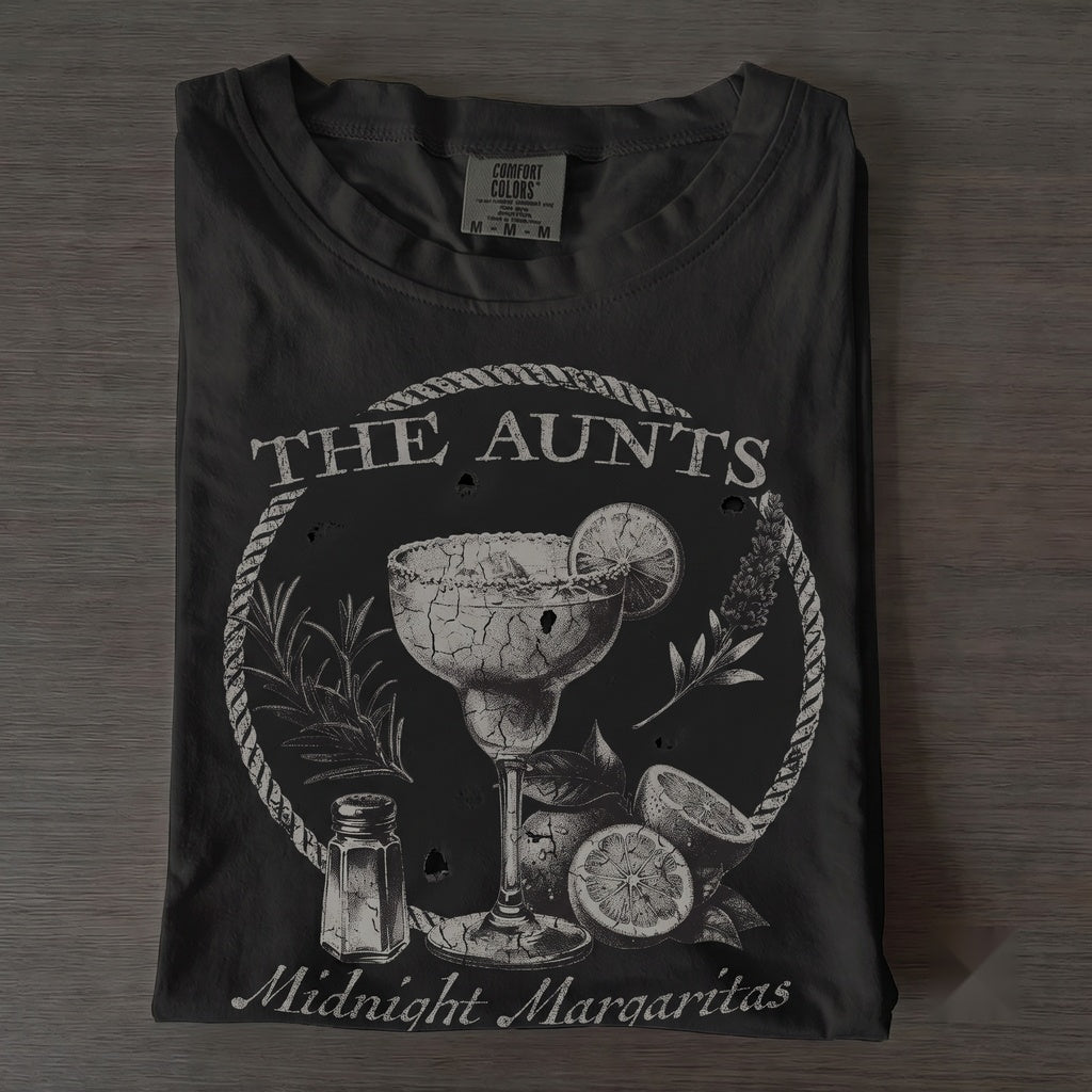 Midnight Margaritas Funny Auntie Cocktail Lover Gift The Aunts Club Sisters Trip Unisex TShirt