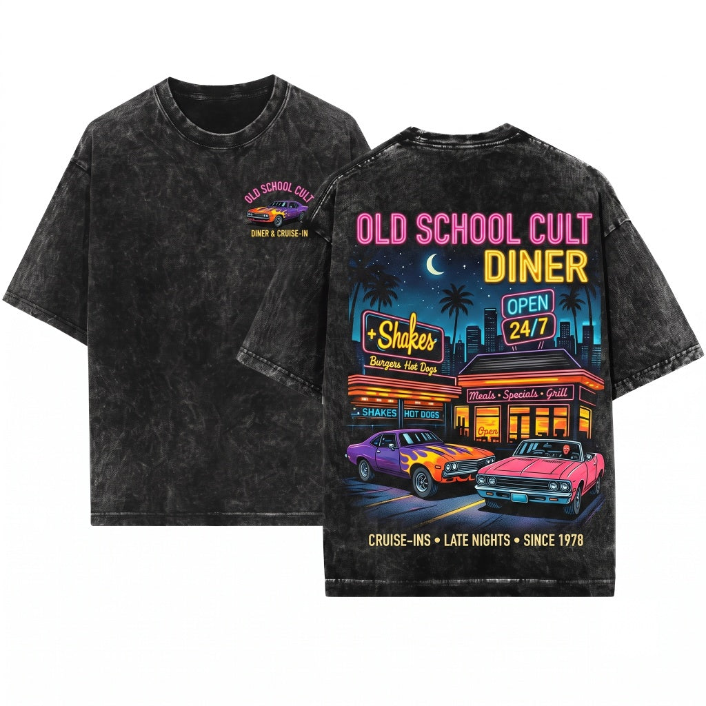 Vintage 90s Retro Muscle Lowrider Car Meet Graphic Unisex Wash T-Shirt