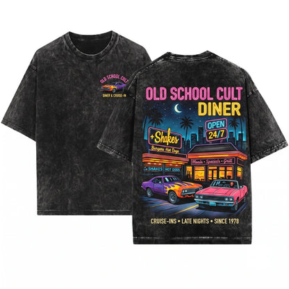 Vintage 90s Retro Muscle Lowrider Car Meet Graphic Unisex Wash T-Shirt