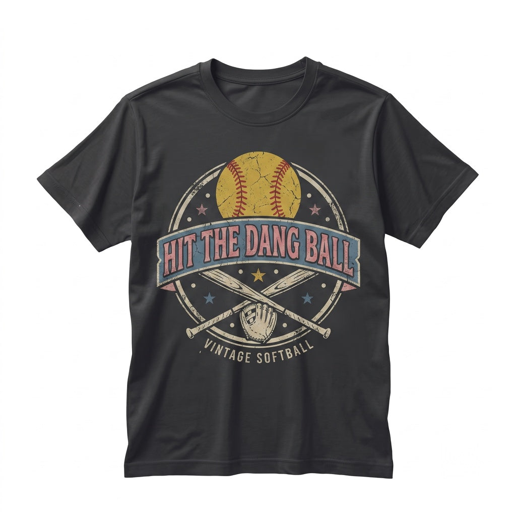 Coquette Bow Softball Mama Hit The Dang Ball Stripes Game Day Graphic Unisex TShirt