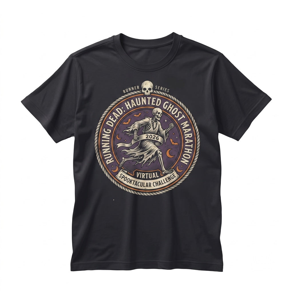 Virtual Spooktacular Challenge Halloween Dig Dash Eternal Waltz Headless Horseman Theme Park Running Matching Unisex TShirt