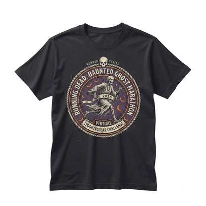 Virtual Spooktacular Challenge Halloween Dig Dash Eternal Waltz Headless Horseman Theme Park Running Matching Unisex TShirt