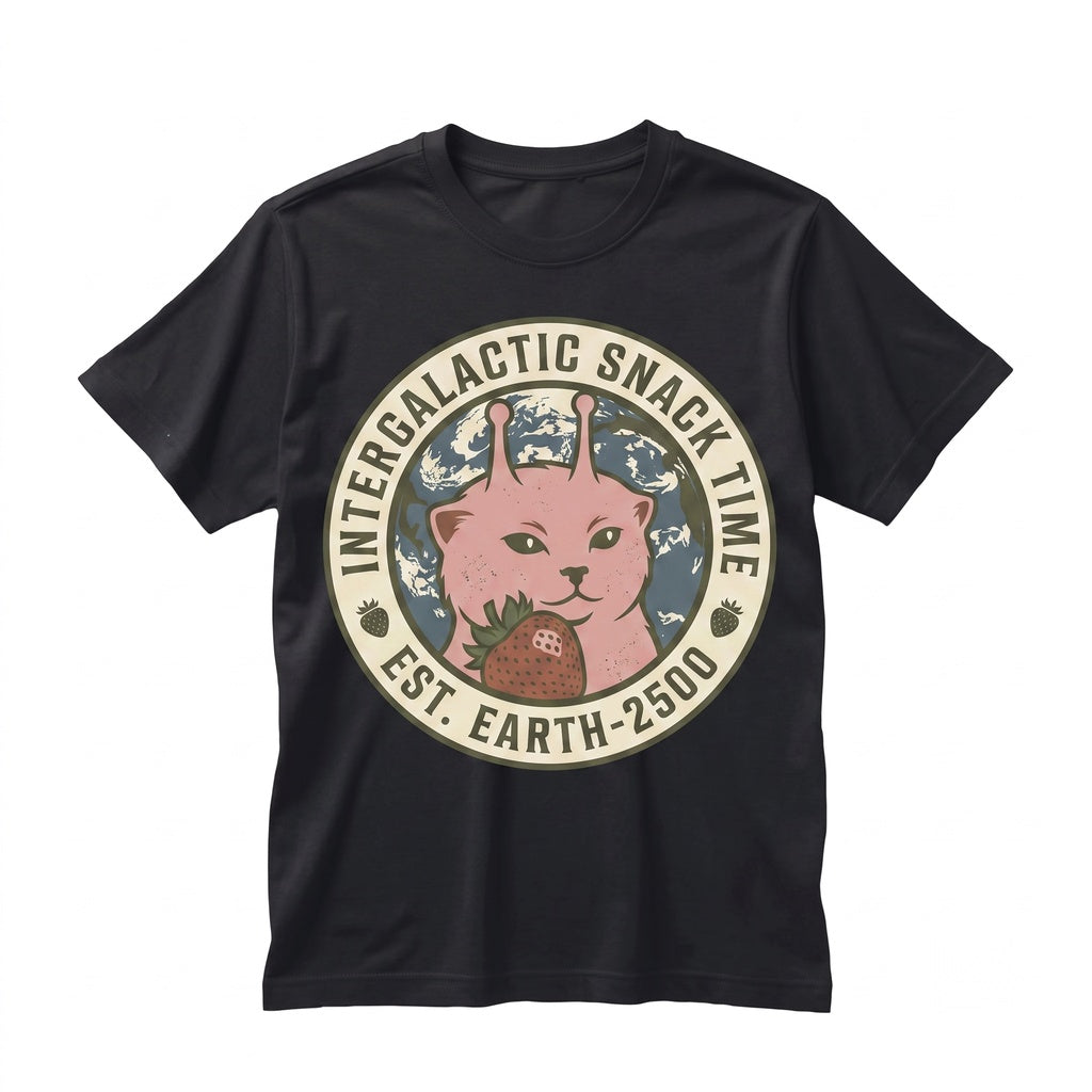 Glorp Alien Space Cat Strawberry Silly Brainrot Gen Z Joke Gift Unisex TShirt