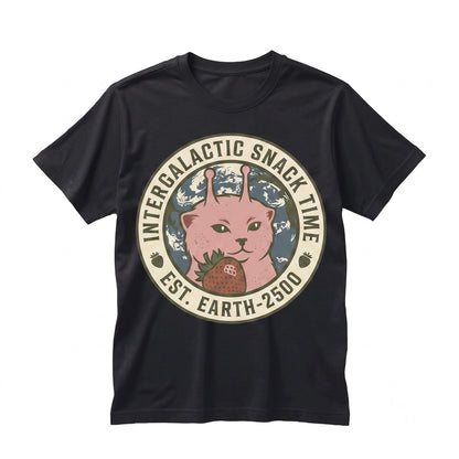 Glorp Alien Space Cat Strawberry Silly Brainrot Gen Z Joke Gift Unisex TShirt