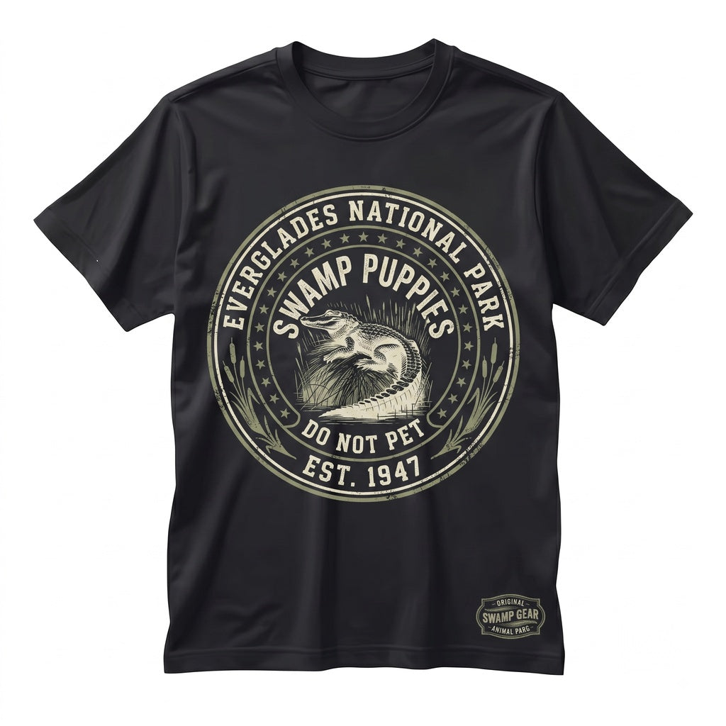 Do Not Pet The Swamp Puppies Everglades Florida Funny Alligator Wildlife Graphic Unisex TShirt