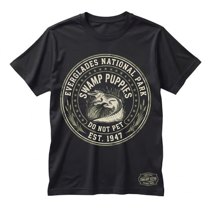 Do Not Pet The Swamp Puppies Everglades Florida Funny Alligator Wildlife Graphic Unisex TShirt