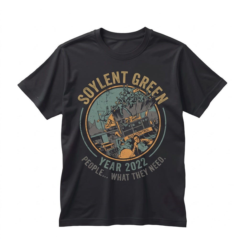 Vintage 1973 Sci-Fi Dystopian Movie Cannibalism Graphic Cotton Unisex TShirt