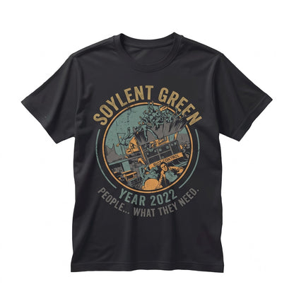 Vintage 1973 Sci-Fi Dystopian Movie Cannibalism Graphic Cotton Unisex TShirt
