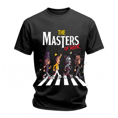 Classic Heavy Metal Band Legends Cartoon Album Crossing Graphic Retro Concert Apparel Unisex TShirt