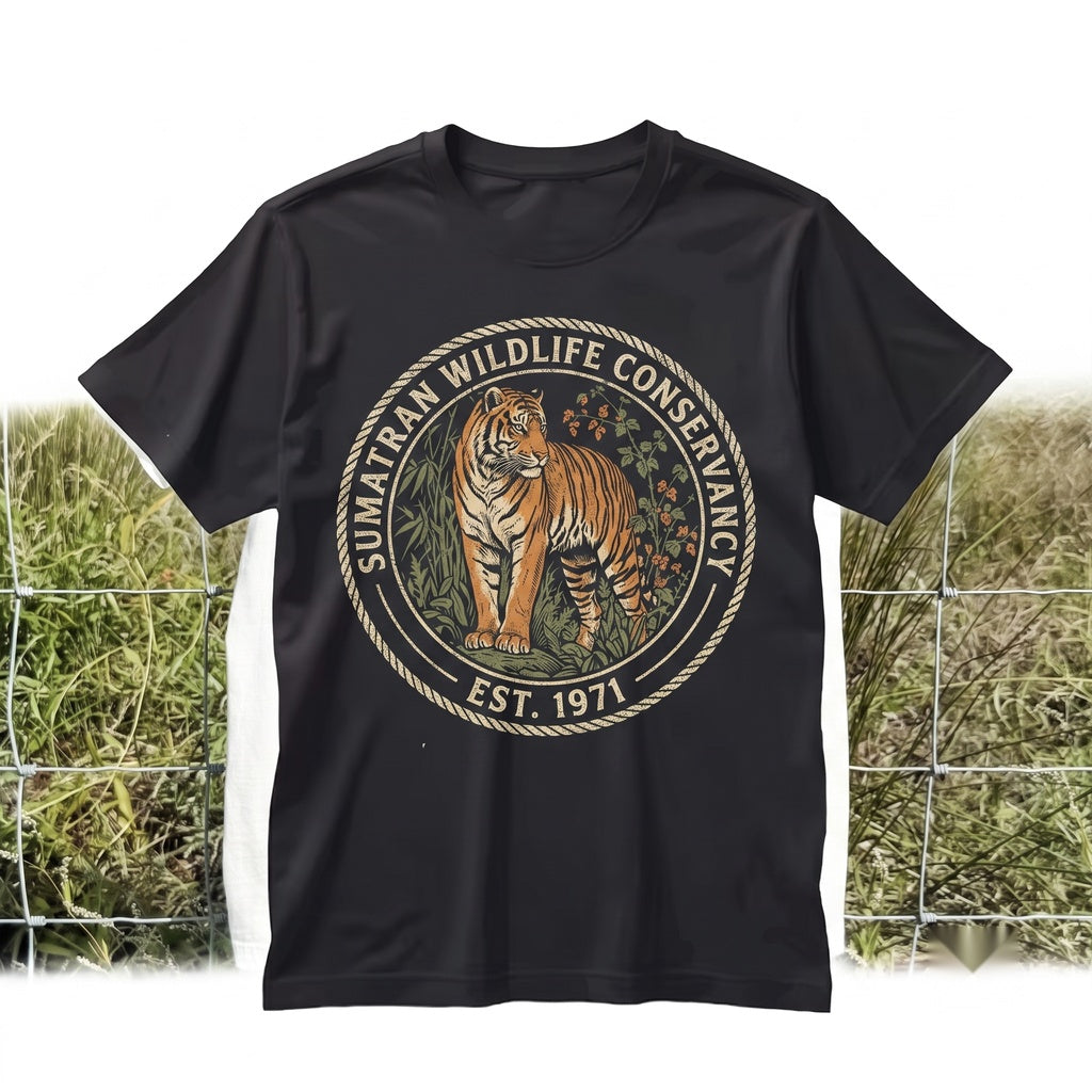 Retro Majestic Tiger Graphic Jungle Predator Wildlife Vintage Wilderness Adventure Animal Gift Unisex TShirt