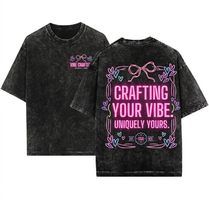 Handpainted Commercial License Custom Business Graphic Digital Crafting Unisex Wash T-Shirt