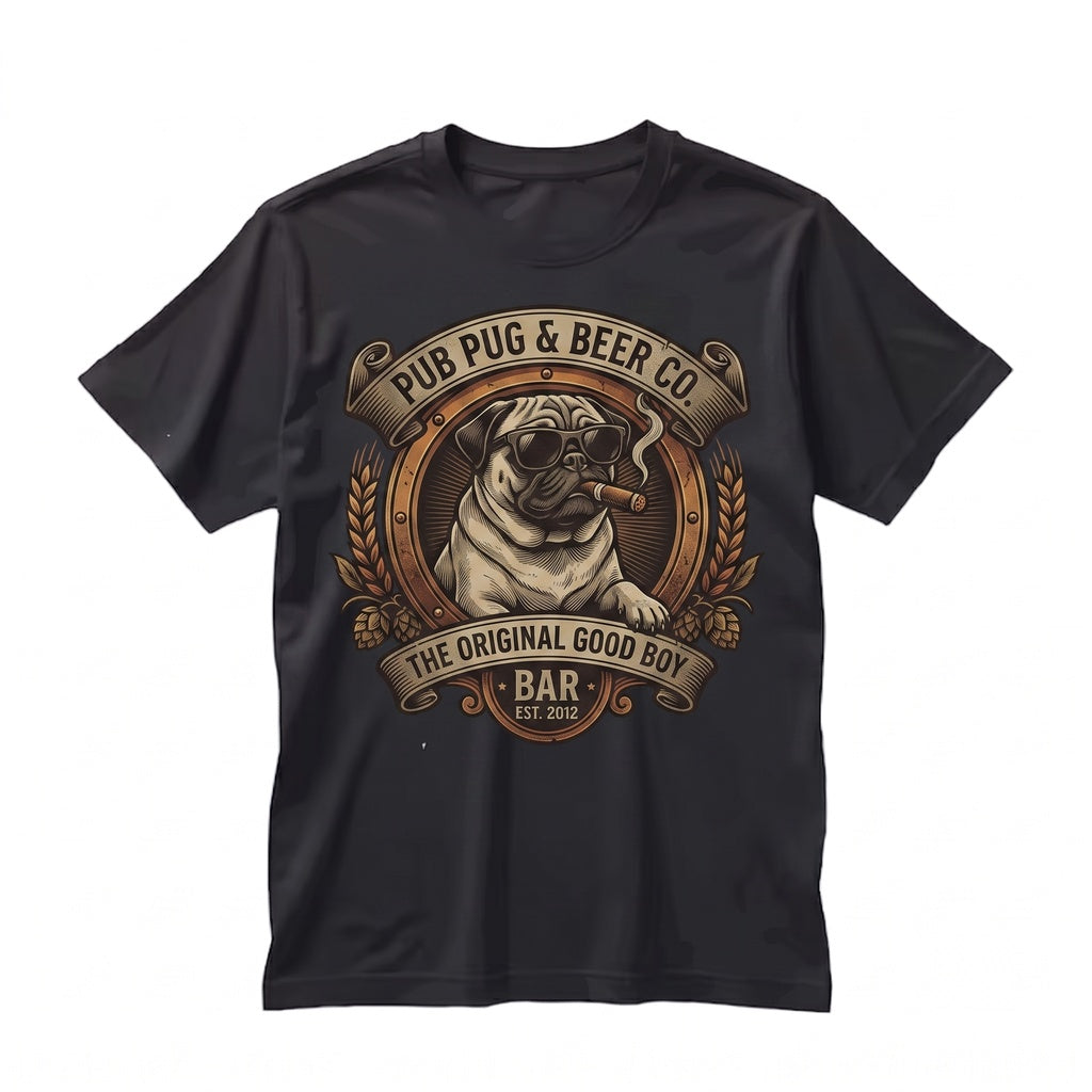 Pug Drinking Beer Sarcastic Dog Meme Lovers Gift for Mom Dad Humor Graphic Unisex TShirt