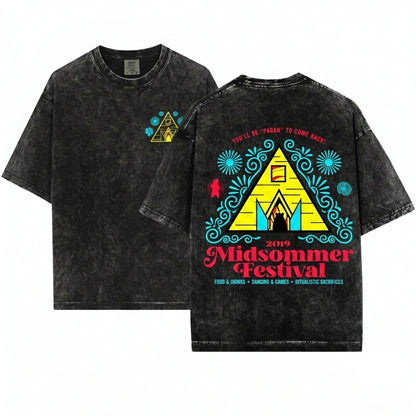 Midsommar Festival Temple Horror Movie Inspired Graphic Unisex Wash T-Shirt