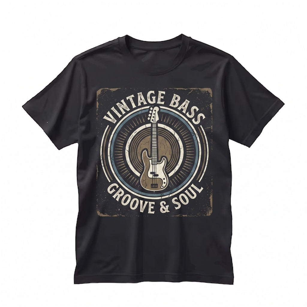 Vintage Bassist Distressed Electric Guitar Graphic Musician Apparel Unisex TShirt