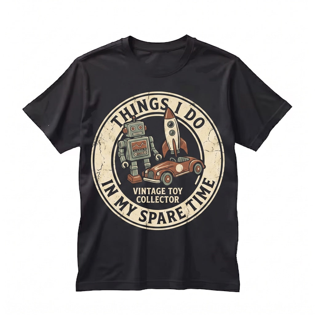 Vintage Retro Graphic Wind-Up Robot Design Classic Mechanical Toy Unisex TShirt