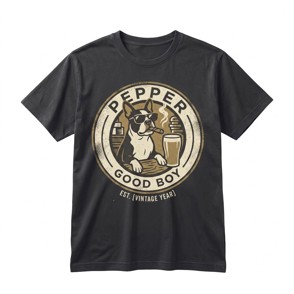 Boston Terrier Drinking Beer Sarcastic Canine Meme Lovers Gift for Dog Mom Dad Unisex TShirt