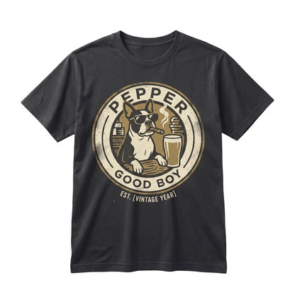 Boston Terrier Drinking Beer Sarcastic Canine Meme Lovers Gift for Dog Mom Dad Unisex TShirt