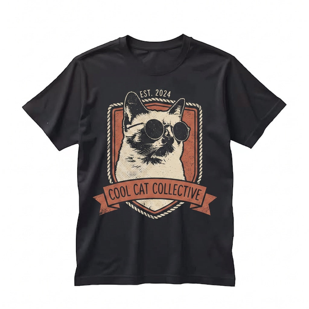 Cool Cat Graphic Funny Retro 80s Meme Grunge Kitten Lover Gift Unisex TShirt