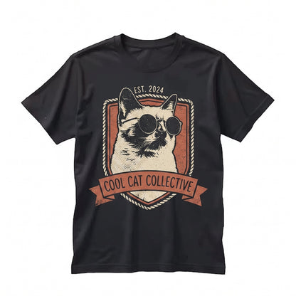 Cool Cat Graphic Funny Retro 80s Meme Grunge Kitten Lover Gift Unisex TShirt