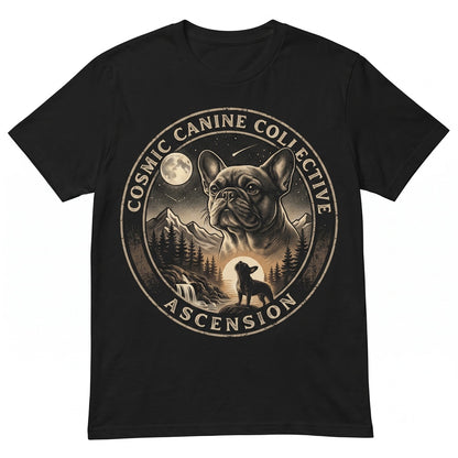 French Bulldog Howling Full Moon Retro Graphic Funny Canine Pet Parent Gift Unisex TShirt