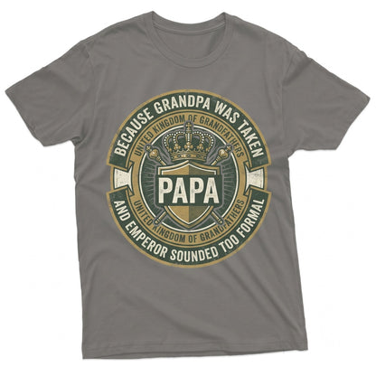 Funny Papa Emperor Humorous Grandfather Christmas Gifts Xmas Apparel For Grandpa Men Unisex TShirt