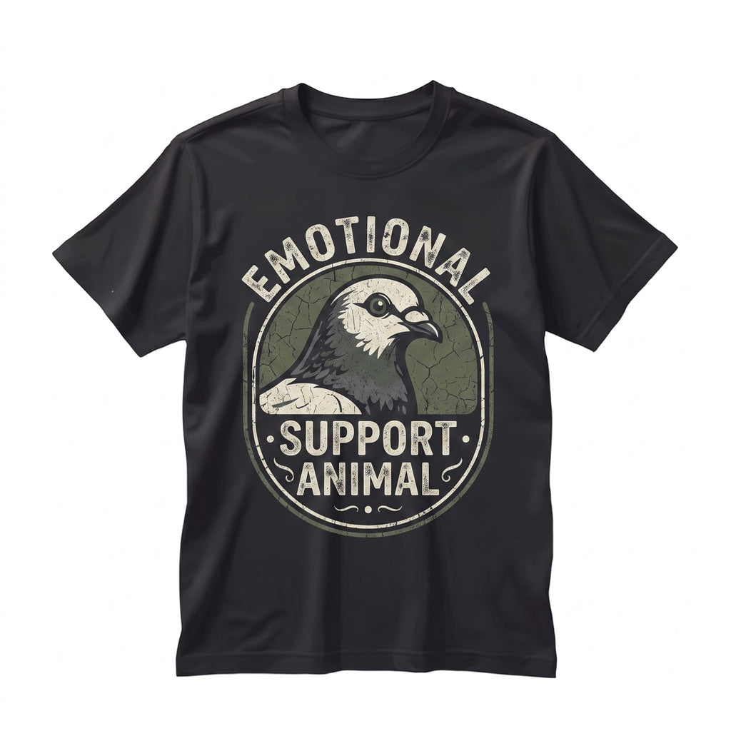 Funny Pigeon Lover Emotional Support Animal Gift Cute Bird Humor Graphic Apparel Unisex TShirt
