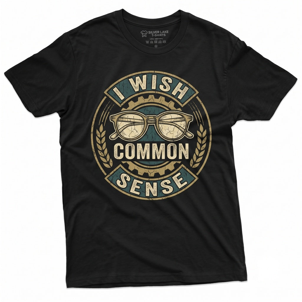 Funny Sarcastic Humor I Wish Common Sense Was More Universal Birthday Gift Graphic Novelty Unisex TShirt