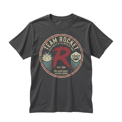 Vintage Team Rocket Washed Jessie James Meowth Graphic 2-Sided Anime Oversized Retro Gamer Streetwear Unisex TShirt