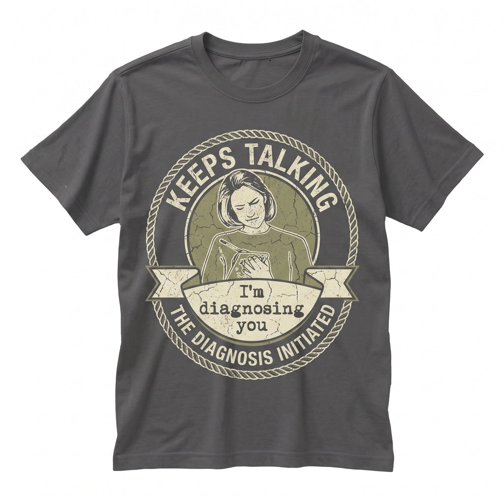 Keep Talking Im Diagnosing You Funny Psychology Mental Health Novelty Coffee Graphic Unisex TShirt