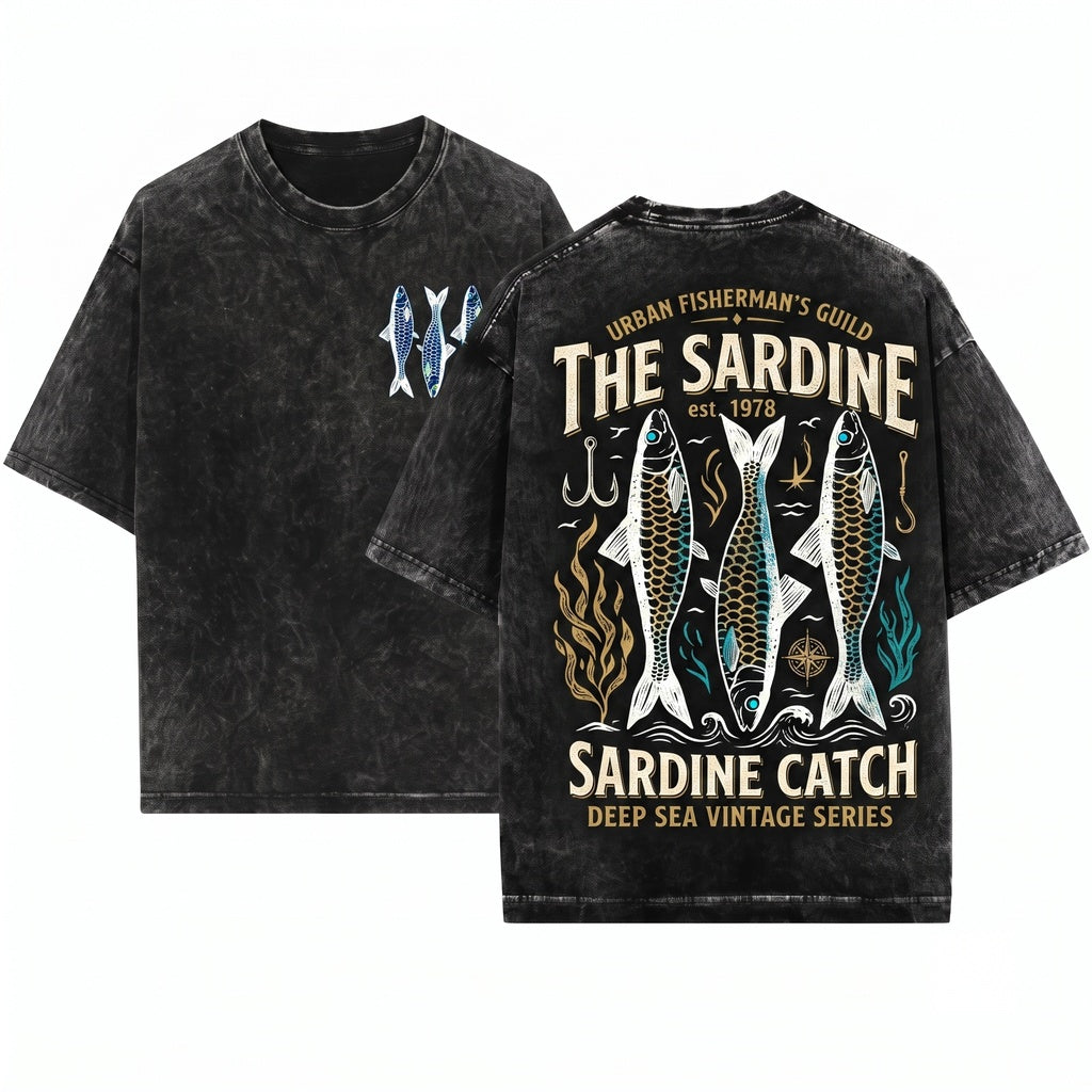 Sardine Portugal Seafood Fisherman Beach Foodie Gift Unisex Wash T-Shirt