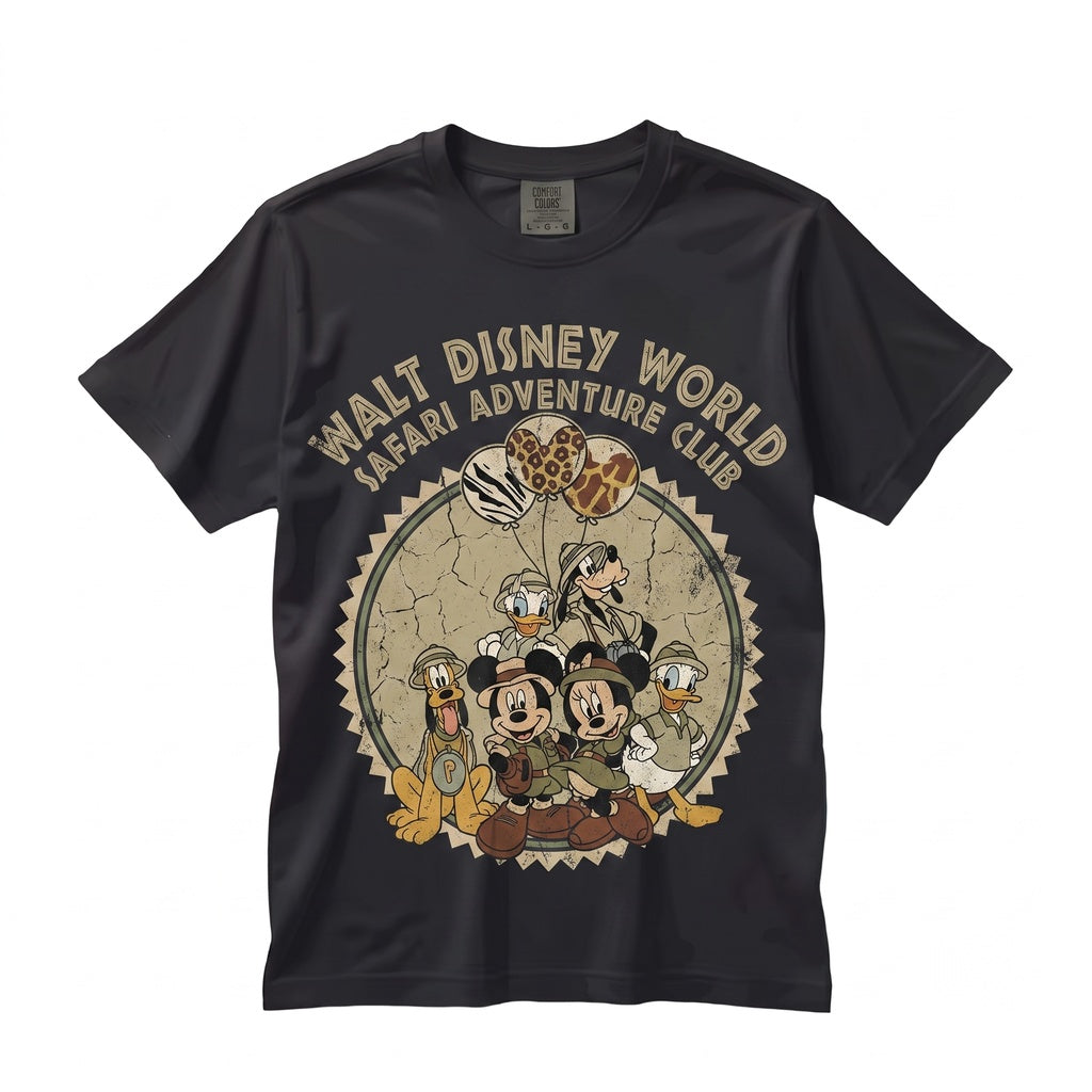 Mickey Minnie and Friends Safari Wild Trip Theme Park Vacation Unisex TShirt